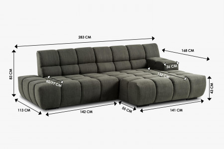 Moderní rohová sedačka pravá - modulární , Sedačky- 9