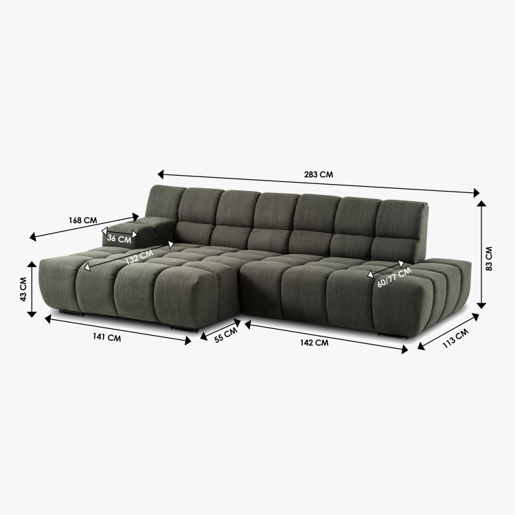 Moderní rohová sedačka levá - modulární , Sedačky- 7
