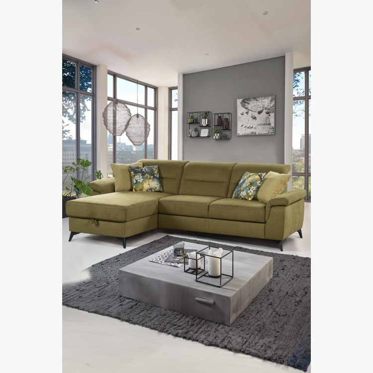 Rohová sedačka do bytů s funkcemi, roh v levo , Rohové sedačky- 2