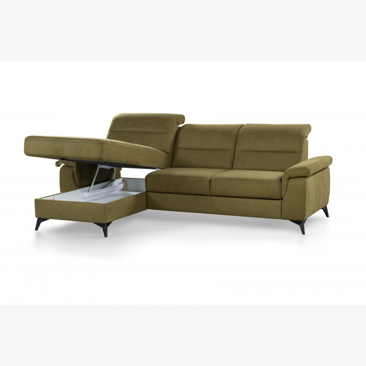 Rohová sedačka do bytů s funkcemi, roh v levo , Rohové sedačky- 6