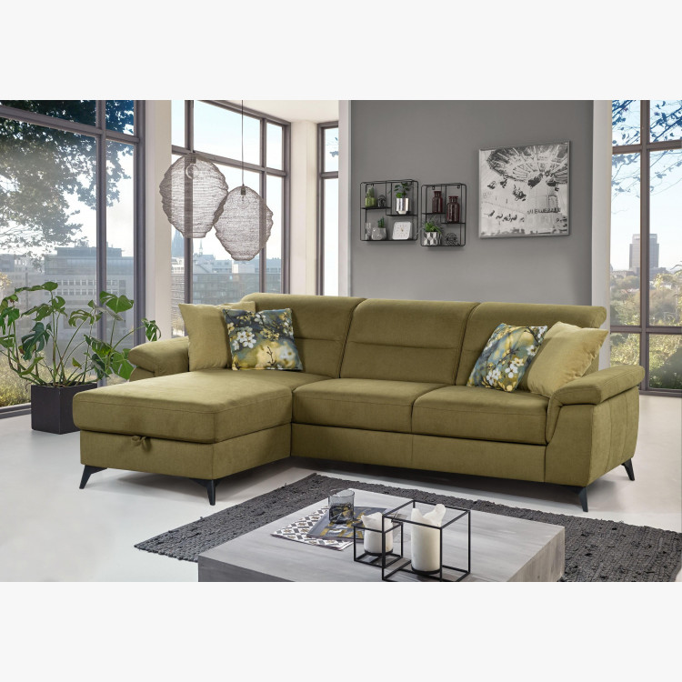 Rohová sedačka do bytů s funkcemi, roh v levo , Rohové sedačky- 9