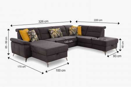 Sedačka ve tvaru u na nožičkách, Prava , Sedačky- 4