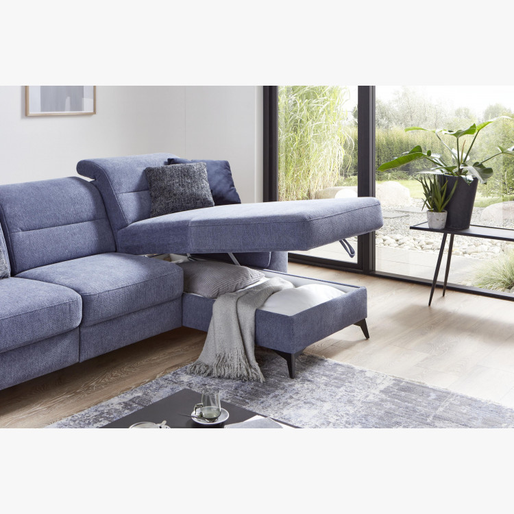 Sedačka ve tvaru u na nožičkách, leva , Sedačky- 5