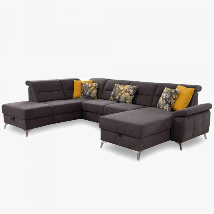 Sedačka ve tvaru u na nožičkách, leva , Sedačky- 1