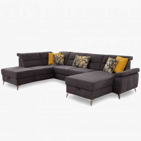 Sedačka ve tvaru u na nožičkách, leva , Sedačky- 1