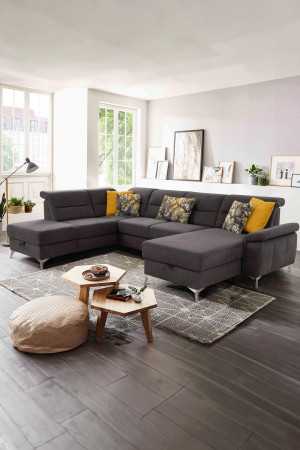 Sedačka ve tvaru u na nožičkách, leva , Sedačky- 2