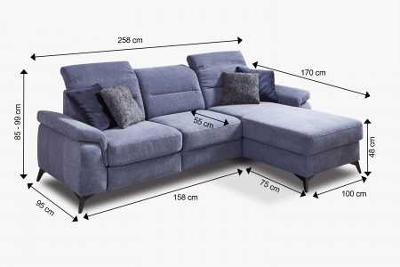 Sedačka s funkcí relaxu roh v pravo , Rohové sedačky- 3