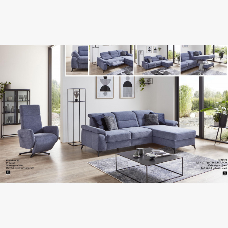 Sedačka s funkcí relaxu roh v pravo , Rohové sedačky- 7