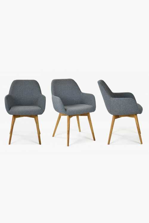 Designová židle s područkami, Sky tmavě šedá - zatial nezapinat , Jídelní židle- 1 2