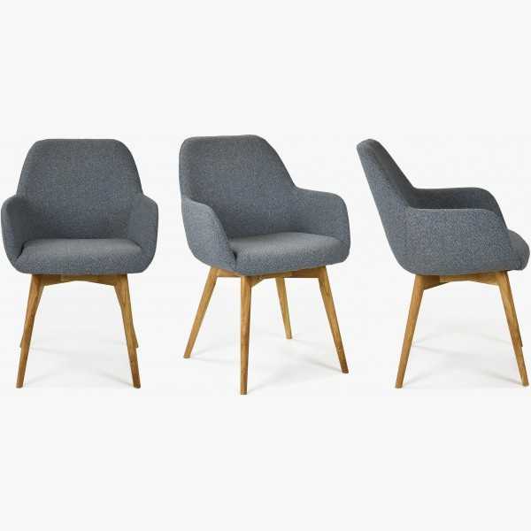 Designová židle s područkami, Sky tmavě šedá - zatial nezapinat , Jídelní židle- 2