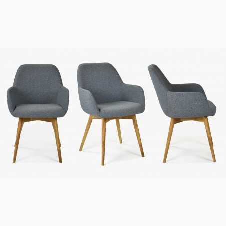 Designová židle s područkami, Sky tmavě šedá - zatial nezapinat , Jídelní židle- 2