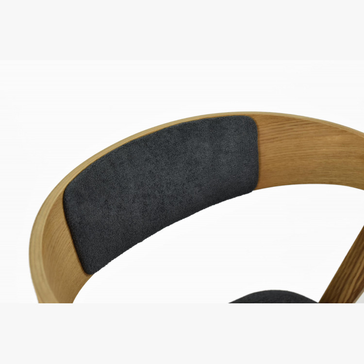 Jidelní židle dub Maja, grafitová barva , Jídelní židle- 4