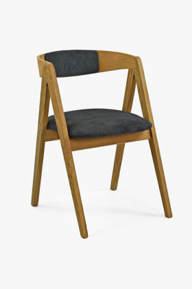 Jidelní židle dub Maja, grafitová barva , Jídelní židle- 1