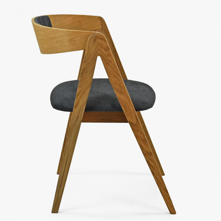 Jidelní židle dub Maja, grafitová barva , Jídelní židle- 3