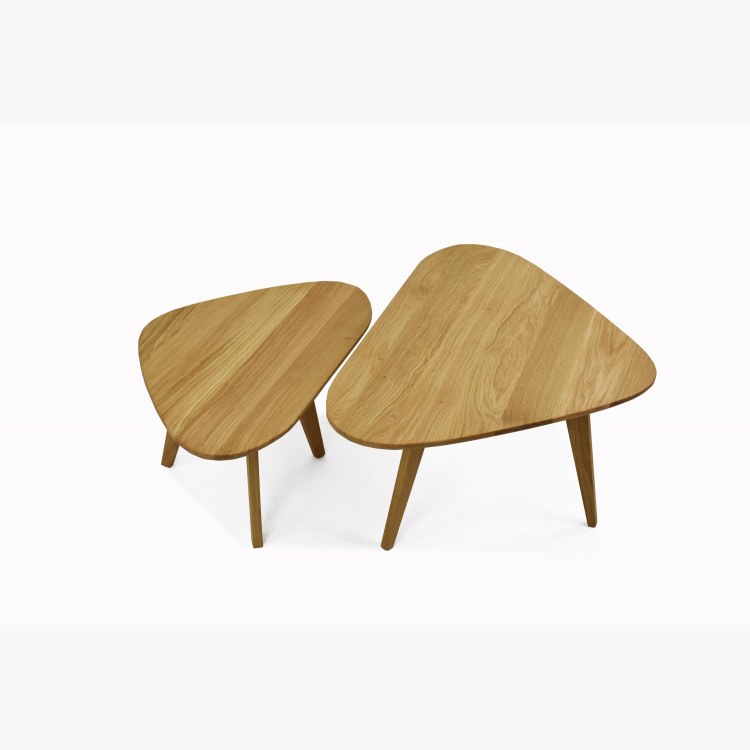 Sada stolků dub masiv, Dino , Konferenční stolky- 3