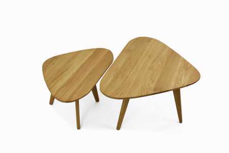 Sada stolků dub masiv, Dino , Konferenční stolky- 3