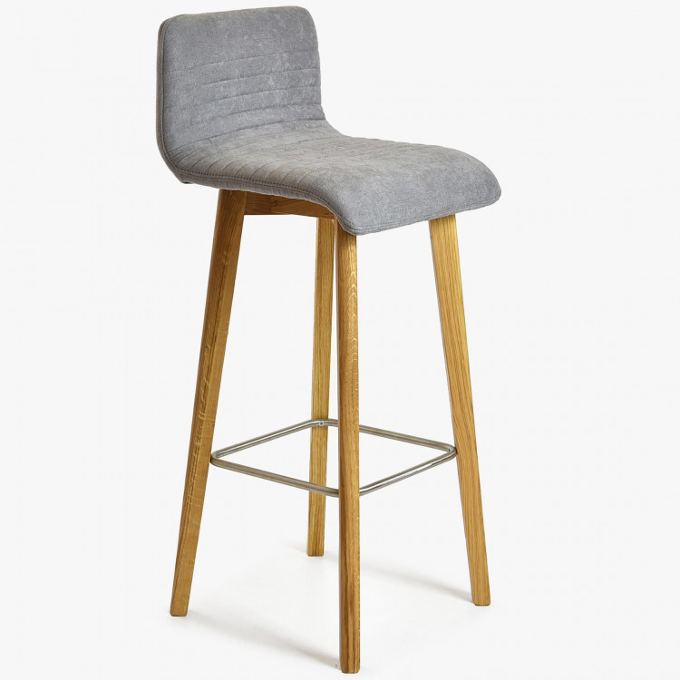 Barová stolička dub, svetlosivá Arosa , Barové stoličky- 1