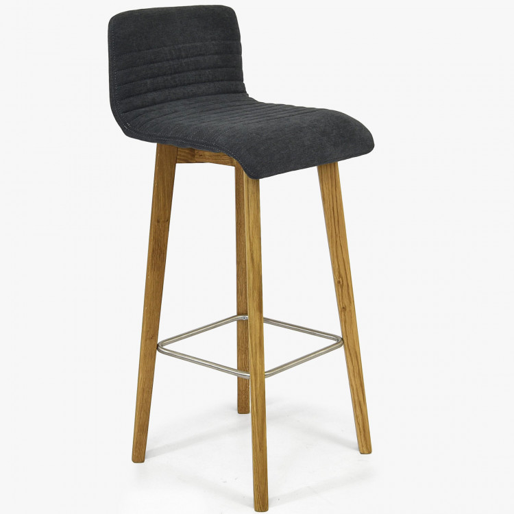 Barová stolička dub, tmavosivá Arosa , Barové stoličky- 1
