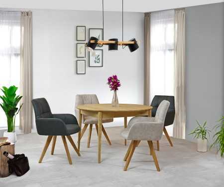 Židle do jídelny v světlo šedé látce, Nebolo , Jídelní židle- 9