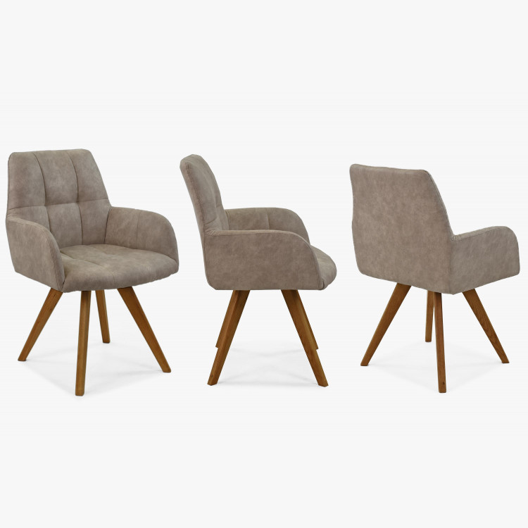 Židle do jídelny v světlo šedé látce, Nebolo , Jídelní židle- 6