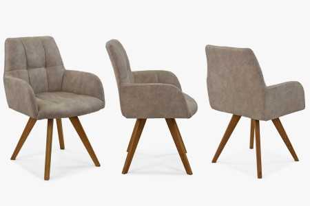 Židle do jídelny v světlo šedé látce, Nebolo , Jídelní židle- 6