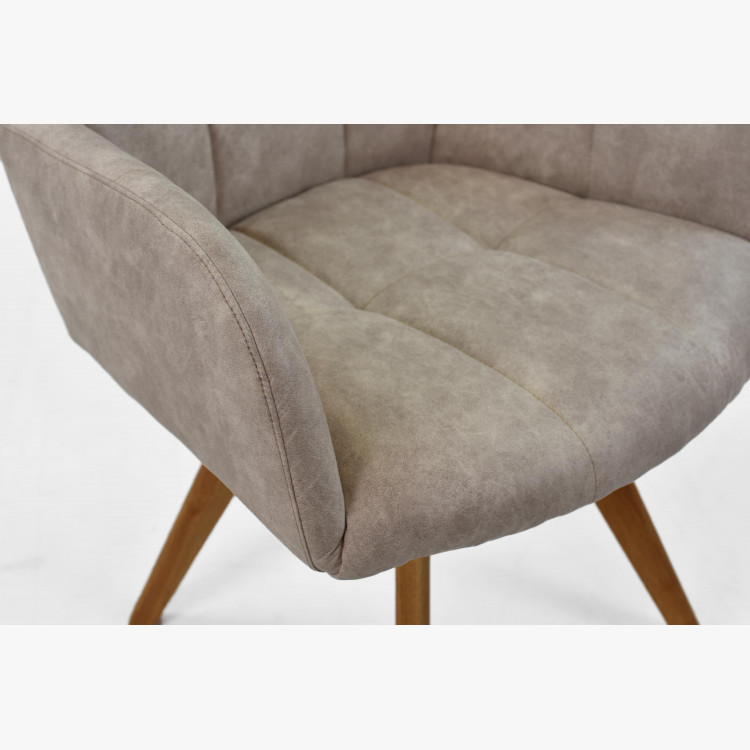 Židle do jídelny v světlo šedé látce, Nebolo , Jídelní židle- 7