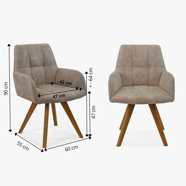 Židle do jídelny v světlo šedé látce, Nebolo , Jídelní židle- 8