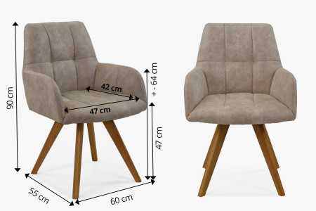 Židle do jídelny v světlo šedé látce, Nebolo , Jídelní židle- 8