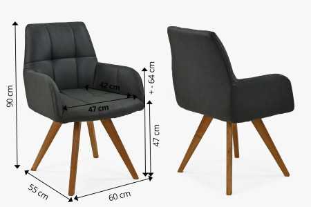 Židle do jídelny v černé látce, Nebolo , Jídelní židle- 9