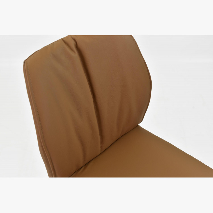 Kožená jídelní židle s dubovýma nohama , Jídelní židle- 8