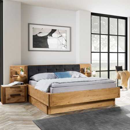 Postel z masivu dub s úložným prostorem , Texas 200 cm , Postele s úložným prostorem- 4