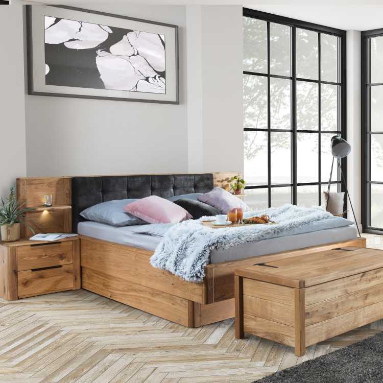 Postel z masivu dub s úložným prostorem , Texas 200 cm , Postele s úložným prostorem- 5