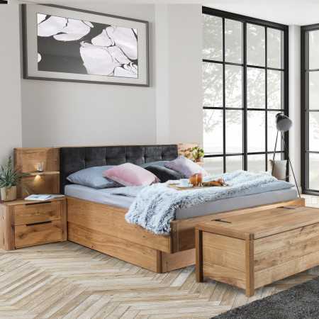 Postel z masivu dub s úložným prostorem , Texas 200 cm , Postele s úložným prostorem- 5