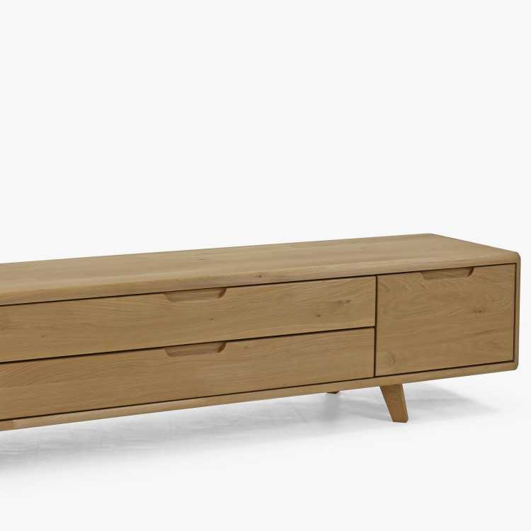 Televizní komoda , masiv dub bílý na nožičkách , TV stolky, Tv Komody- 4