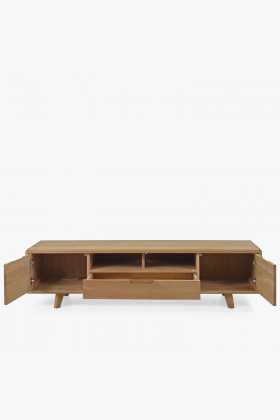 Televizní komoda ze dřeva , dub bílý na nožičkách , TV stolky, Tv Komody- 1 2