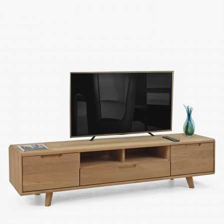 Televizní komoda ze dřeva , dub bílý na nožičkách , TV stolky, Tv Komody- 1