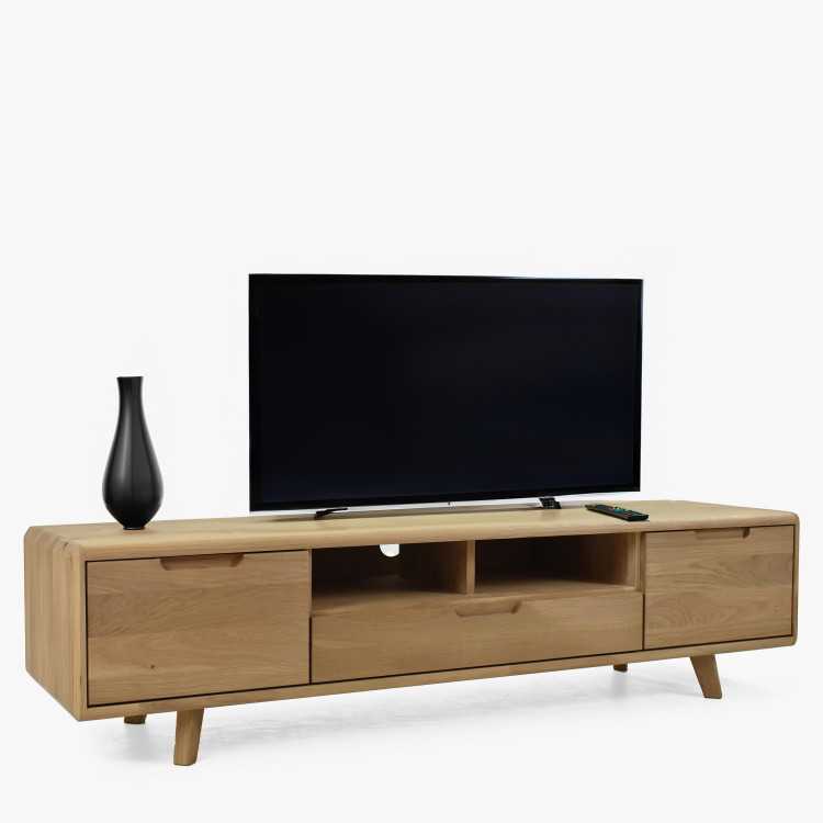 Televizní komoda ze dřeva , dub bílý na nožičkách , TV stolky, Tv Komody- 8