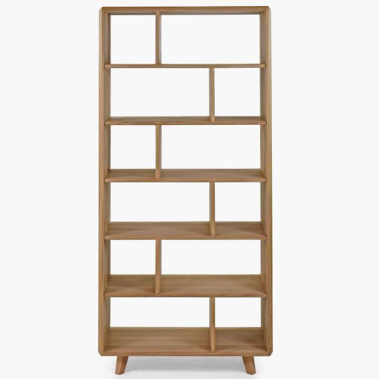 Dubový regál v barvě dub bílý na nožičkách , Dřevěné regály- 9