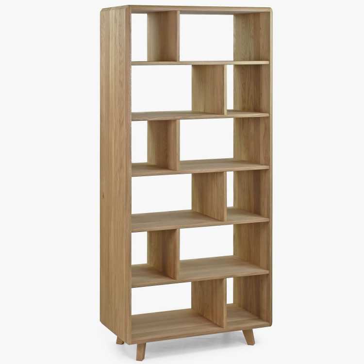 Dubový regál v barvě dub bílý na nožičkách , Dřevěné regály- 4