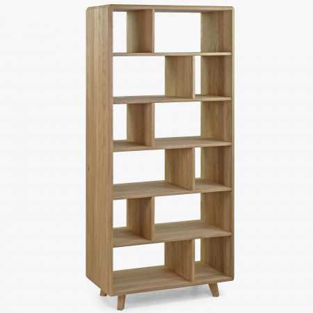 Dubový regál v barvě dub bílý na nožičkách , Dřevěné regály- 4