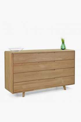 Kommode Eiche Weiß Skandinavisch mit Schubladen Schlafzimmer