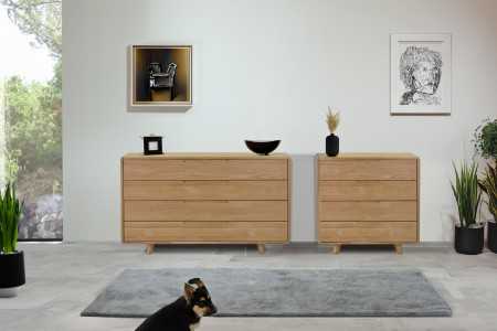 Komoda dub bílý do ložnice se šuplíky. , Komody- 9