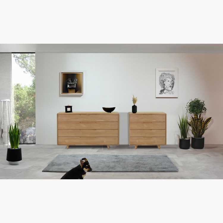 Komoda masív dub bílý do ložnice se šuplíky , Komody- 8