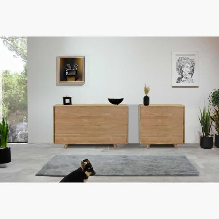 Komoda masív dub bílý do ložnice se šuplíky , Komody- 9