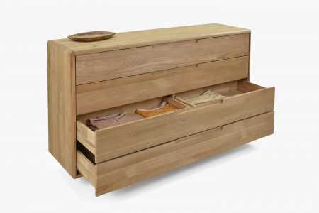 Komoda masív dub bílý do ložnice se šuplíky , Komody- 7