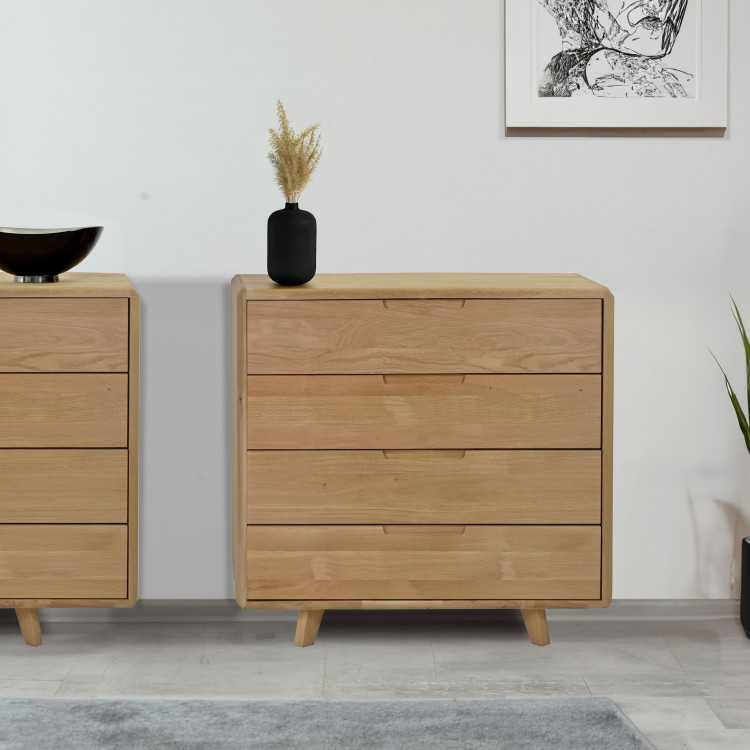 Komoda masív dub bílý do ložnice se šuplíky , Komody- 2