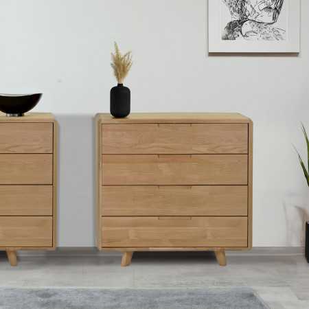 Komoda masív dub bílý do ložnice se šuplíky , Komody- 2