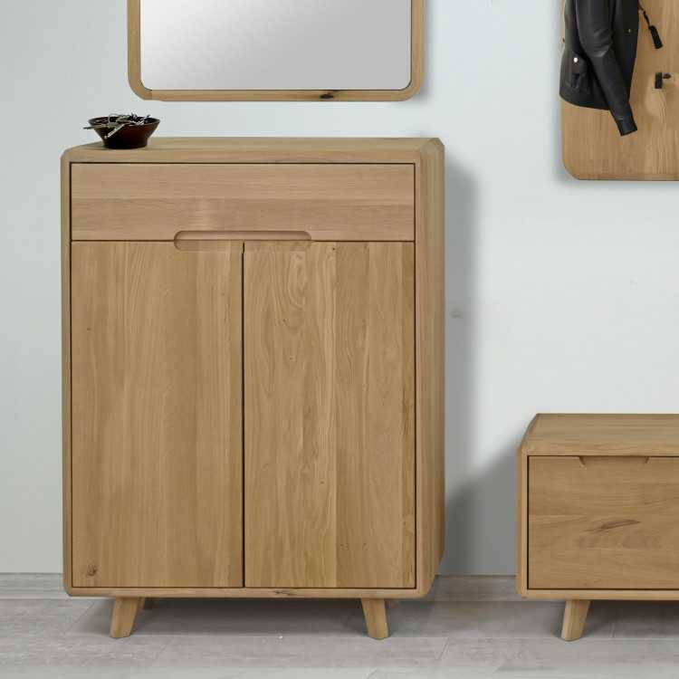 Masivní komoda na boty , dub bílý , Botníky- 2