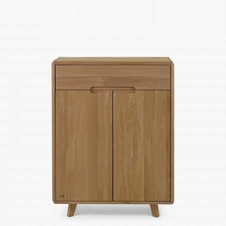 Masivní komoda na boty , dub bílý , Botníky- 5