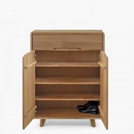 Masivní komoda na boty , dub bílý , Botníky- 7